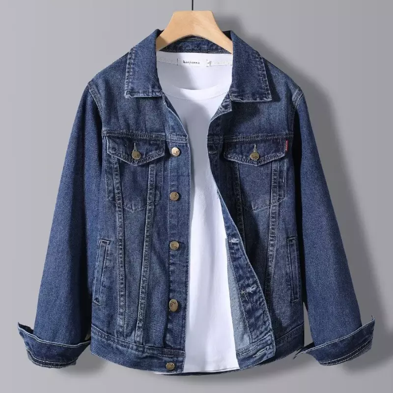 2024 giacche di Jeans Casual da uomo Blazer primavera autunno monopetto giacca retrò moda maschile capispalla abbigliamento Jeans giacca