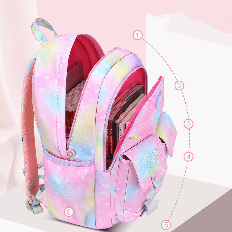 Princess Backpack Schoolbag knapsack Children School Bags For Girls Kids Satchel Primary Orthopedic School Backpacks Sac Mochila