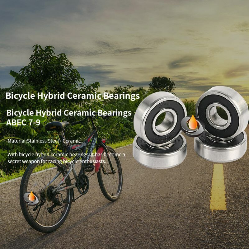 Rodamiento de cerámica híbrido para bicicleta, piezas de repuesto de 15x26x7mm, 15x26x7mm, 15267RS, Si3N4, Bearings15267, 2RS, CB, 1 piezas, 15267