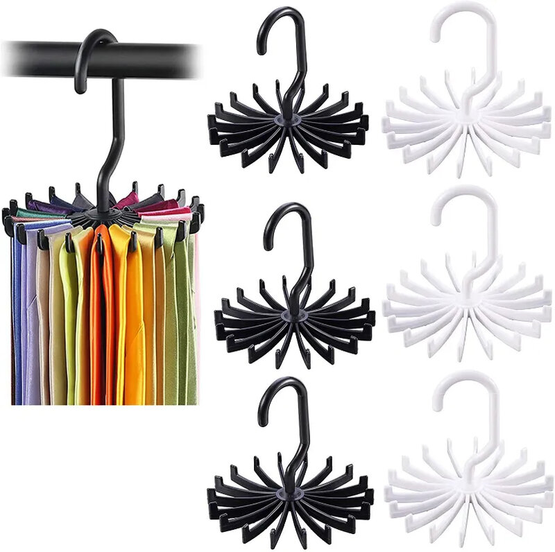 Вращающийся крючок-держатель, вешалка для хранения, вешалка для галстука и ремня, компактный вращающийся держатель для шарфа, органайзер для шкафа