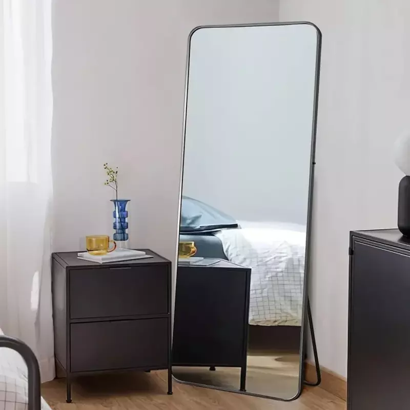Full Length Spiegel Grote Vloer Spiegel Met Stand Muur Spiegels Lichaam Spiegel Staande Hangende Of Aluminium Frame Hoek