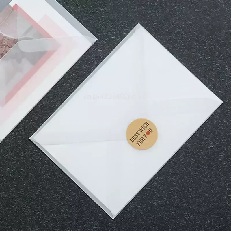 10 pz/lotto busta traslucida vuota per inviti cartoline europee Giftbox buste per biglietti da visita per matrimoni