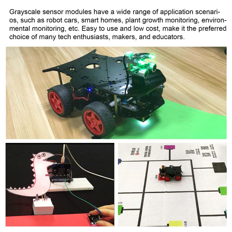 Yahboom โมดูลสีเทาสามารถตรวจจับสีด้วยพอร์ต3PIN PH2.0สำหรับชุดเซ็นเซอร์ไมโครบิต Arduino หรือชุดเกมอิเล็กทรอนิกส์แบบ DIY