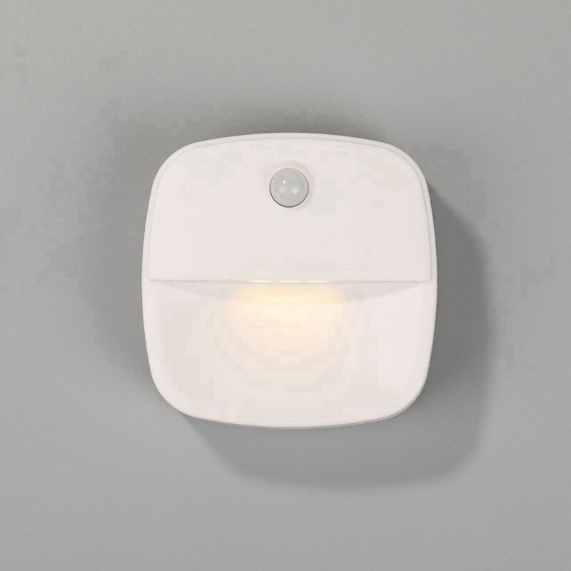 Luz LED nocturna con Sensor de movimiento para interiores, funciona con pilas, para pasillo, luz de orientación