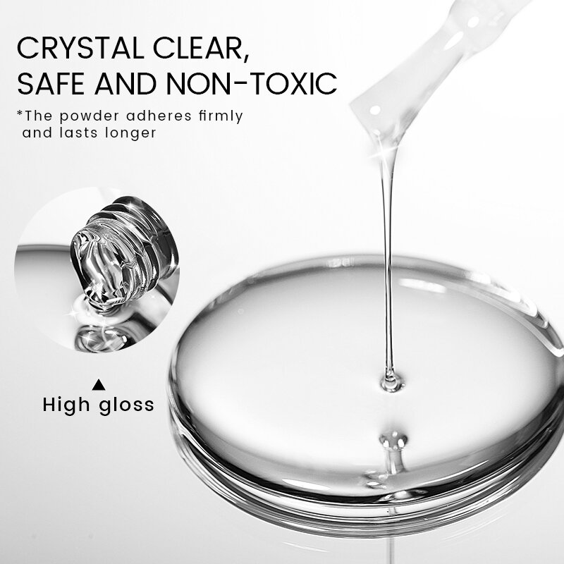 リアルなクロームミラー効果のある透明ジェル10ml,光沢のある安全性と無毒のマニキュア