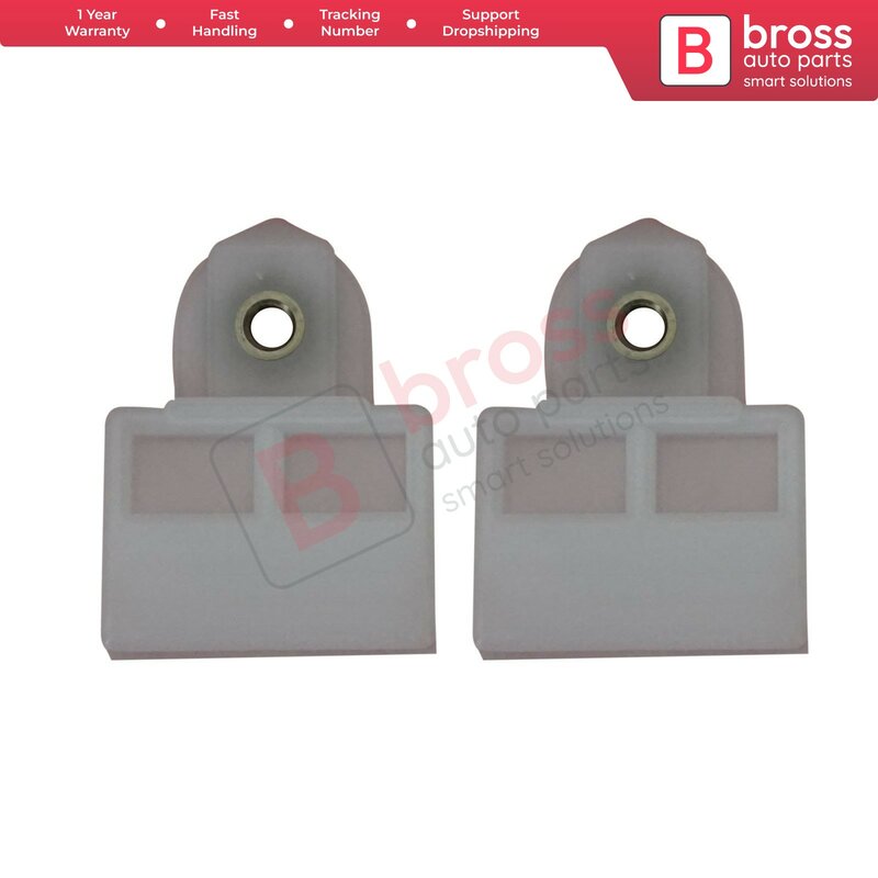 Bross Auto Parts BWR5053 2 Pieces Electrical Power Window Regulator Glass Channel Slider Sash Connector Clips for Toyota