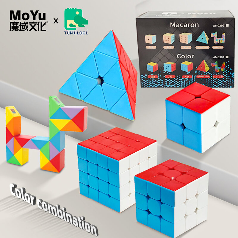 MOYU Meilong mainan edukasi anak-anak, kubus ajaib profesional 2x2 3x3, teka-teki kecepatan kubus piramida untuk anak-anak