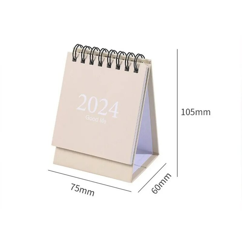 2024 Mini-kalendarz biurkowy biurkowy stojący kalendarz z klapką do planowania planowania codziennego harmonogramu