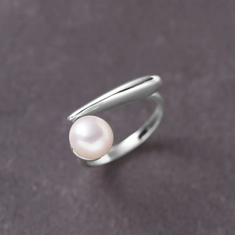 Bf Club 925 Sterling Silber Ring für Frauen Perle einfache offene Vintage handgemachte Ring Allergie für Party Geburtstags geschenk