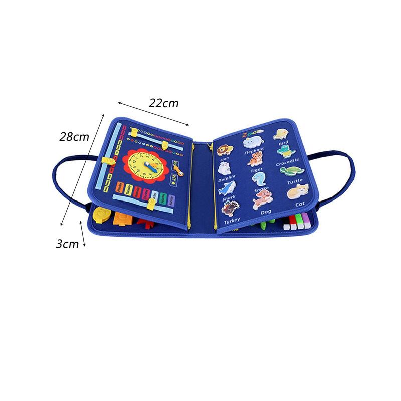 Ruchliwa tablica zabawki Montessori filcowa tablica sensoryczna dla małych dzieci