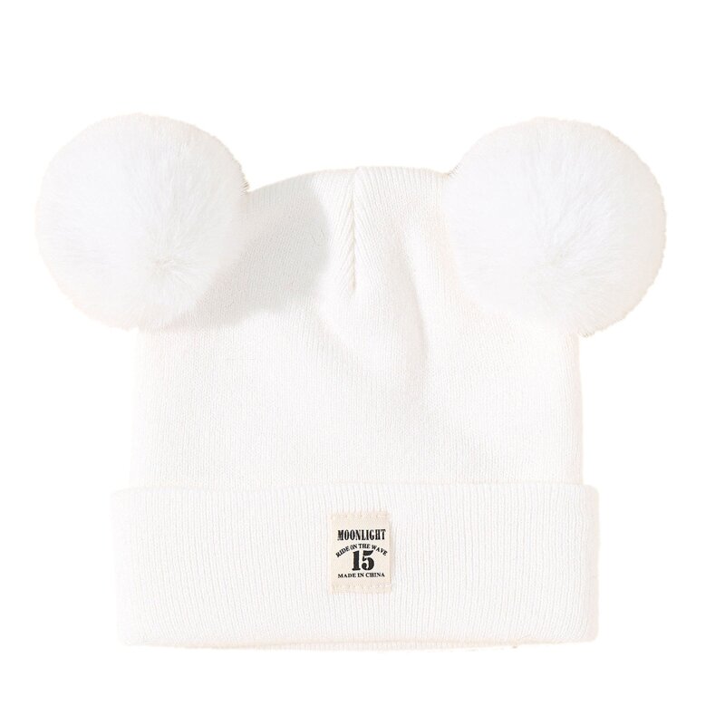Morbido caldo cappello neonato orecchie da orso berretti per neonati berretti cappelli per bambini berretti per ragazza ragazzo inverno compleanno regalo di natale QX2D