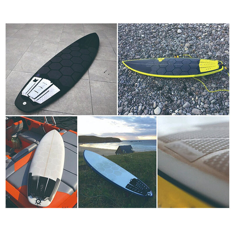 22pcs Surfboard Clear Deck Grip Pad Traction Surfpad Non-slip Stickers DIY Vinyl 6.3x5.5inches Water Sports Surfing Equipment