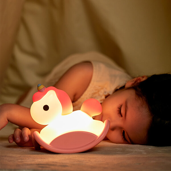 Pomoc w zasypianiu sterowana głosem klaskanie drewniana lampa w kształcie konia czujnik dotykowy dekoracja sypialni USB akumulator rozrządu lampka nocna