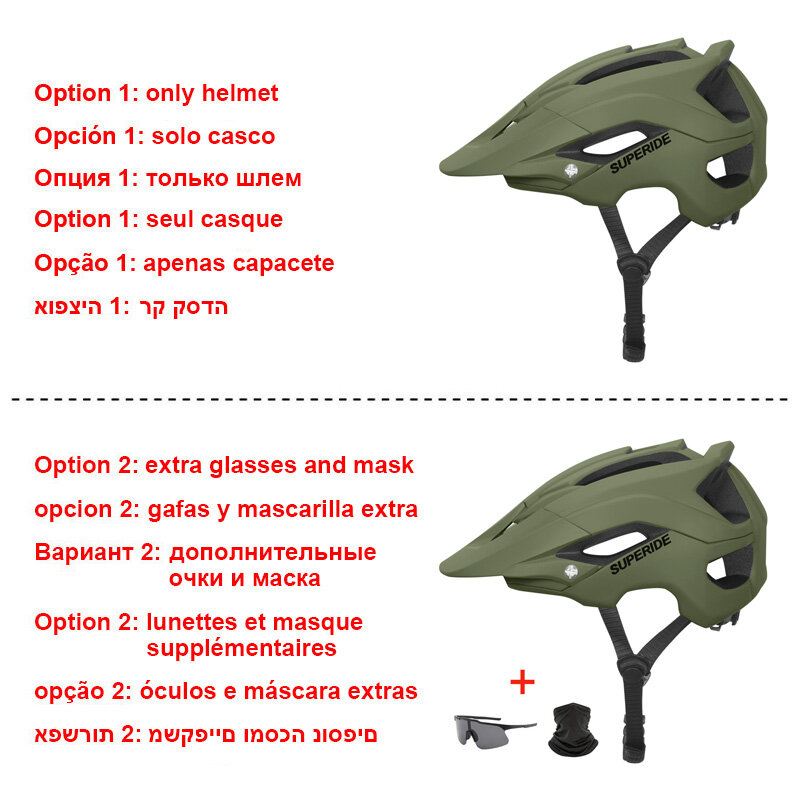 SUPERIDE-Casco ultraligero para bicicleta de montaña y carretera, moldeado integralmente, DH, para exteriores
