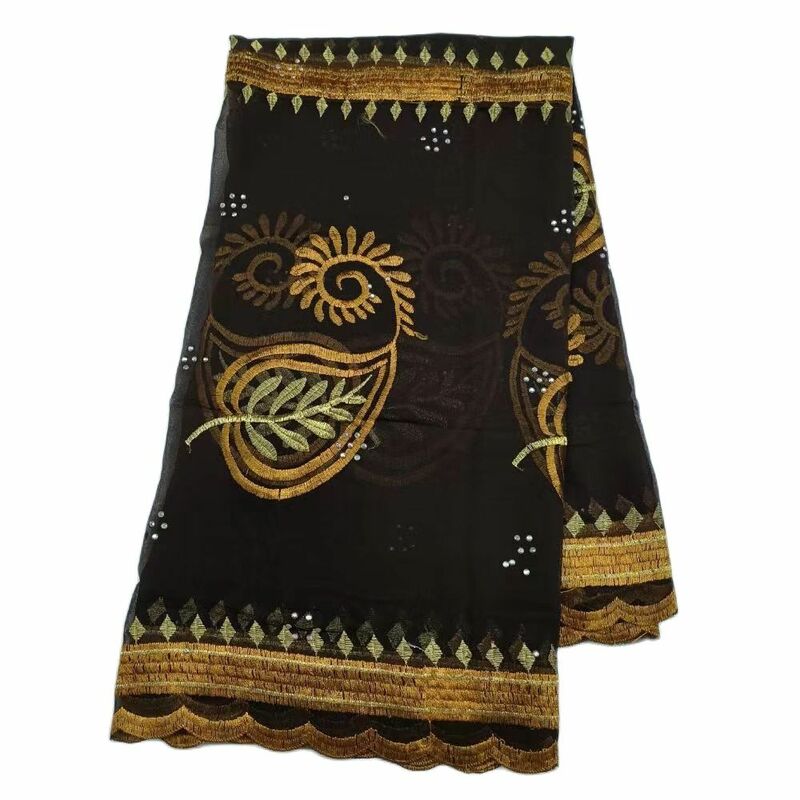 무슬림 여성용 아프리카 쉬폰 히잡 터번 스카프, 길고 큰 자수 전통 스카프, 무료 배송, 신제품
