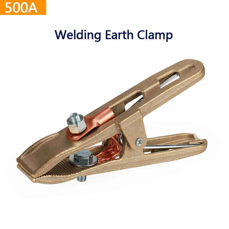 Welding Clamp 500A Ground Clamp Heavy Duty Earth Clamp for Welding/Cutting/Electrical Transaction Cable Holder Full Copper Body