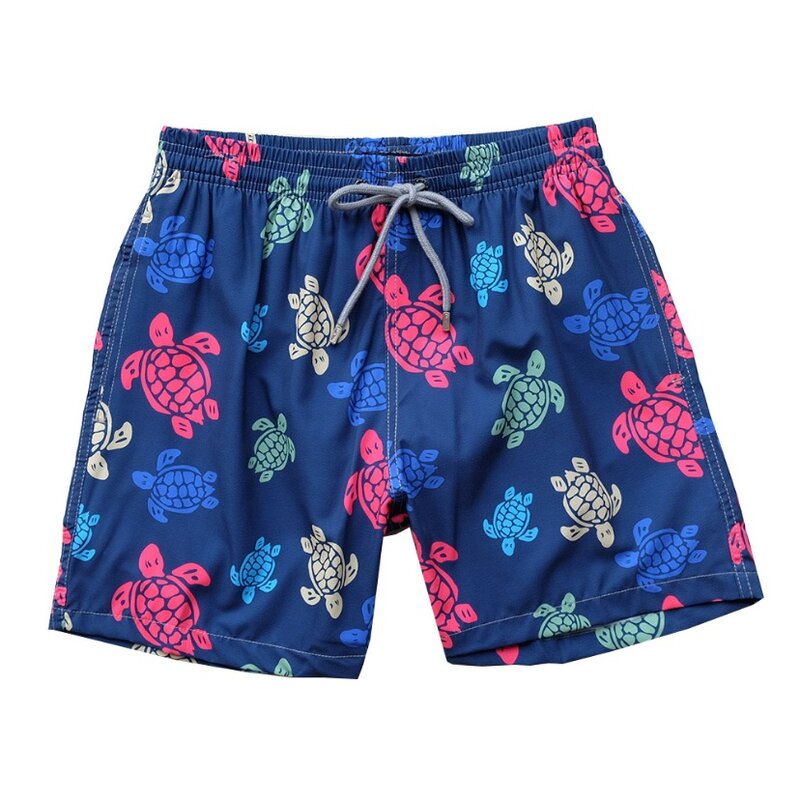 2024 High Quality Swimming Trunks for Men Sexy Mens Beach Shorts Cartoon Turtle Print Summer Shorts Quick Dry Board Shorts