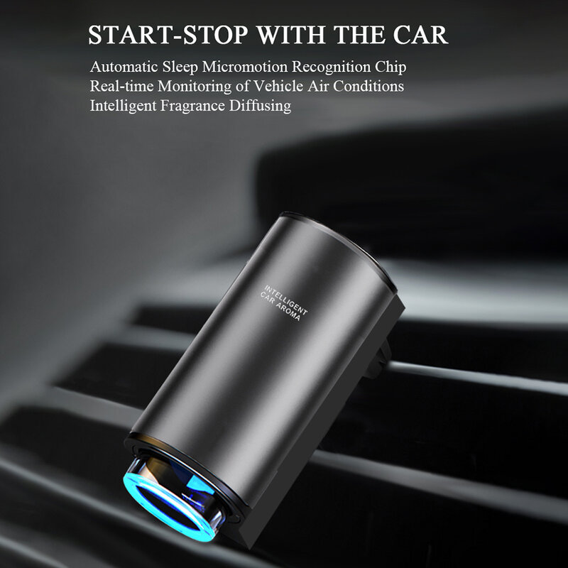 Smart Car Air Vent Outlet Odor Air Freshener Fragrance Perfume Car Aroma Diffuser Ornaments Plant Essential Oil Aromatherapy