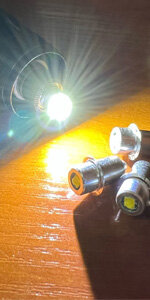 화이트 매그라이트 손전등, Pr2 P13.5S E10 베이스 LED 업그레이드 전구, 6500K 3W 3V 4.5V 18V 교체 전구, 토치 작업 램프