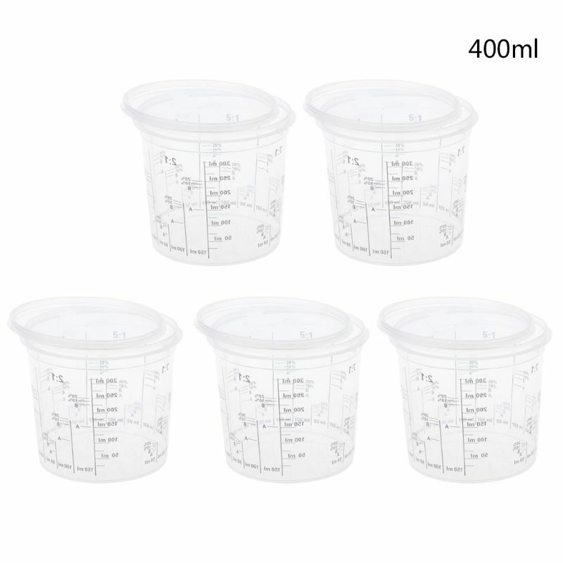 50 шт. одноразовые прозрачные градиентные пластиковые чашки для смешивания краски УФ эпоксидной смолы