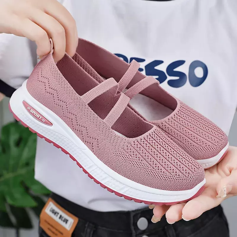 2024 Summer New Lazy One Step Single Shoes Women's Leisure Sports Mesh Shoes Breathable and Versatile Women's Style