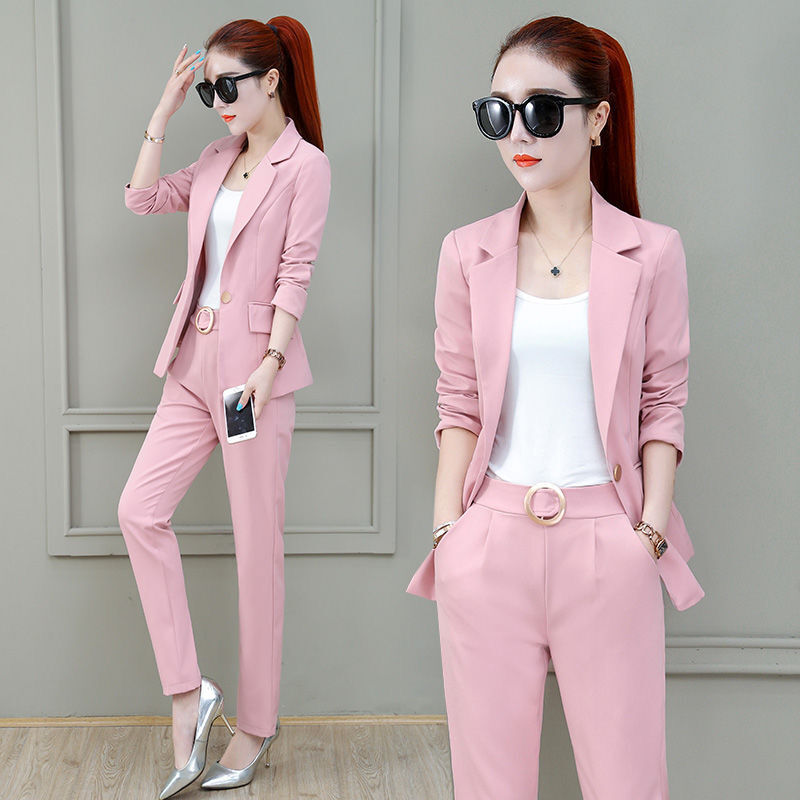2024 Summer New Unlined Thin Jacket Blazers Pants Two-piece Elegant Women's Suit Set Office Business Pants Set
