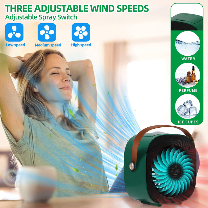 Xiaomi Portable Mini Air Conditioner Wireless Air Cooler USB Rechargeable Cooling Fan Portable Air Conditioner For Room Camping