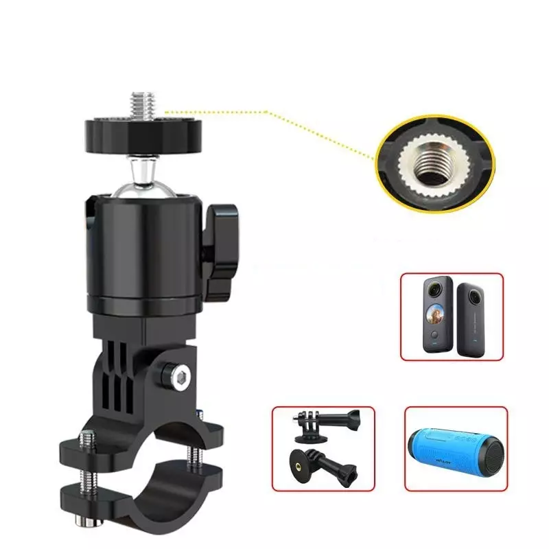 Mountain bike gopro suporte iamok câmera de movimento suporte áudio gravador base montagem acessórios da bicicleta