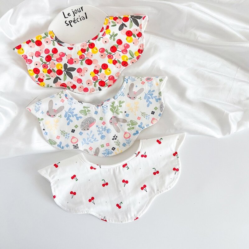 77HD Baby Burp Cloth Cotton Bibs  Newborns Bib Adjustable Snaps Bib   Bib Comfortable Nursing Bib for Drooling