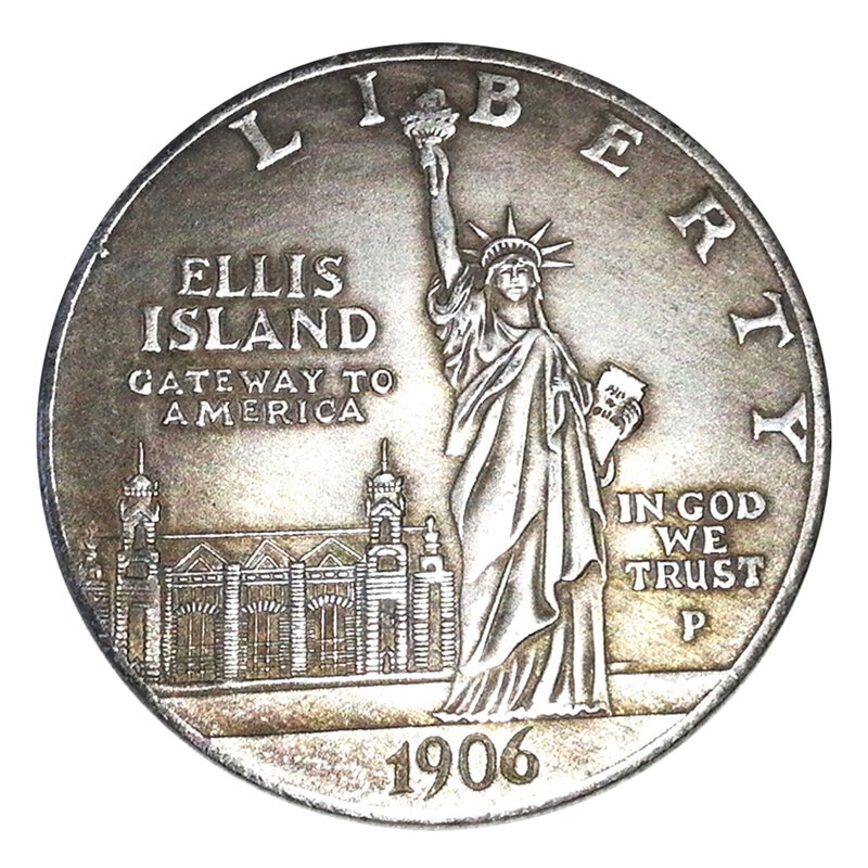 럭셔리 1906 리버티 미국 3D 아트 동전, 기념 미국 커플 동전, 포켓 동전, 기념 행운의 동전, 선물 가방
