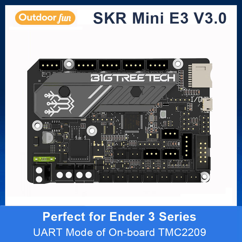 BIGTREETECH BTT SKR Motherboard Mini E3 V3.0, dengan TMC2209 UART VS SKR 2 3D Printer Mainboard untuk Ender 3 5 Pro CR 10