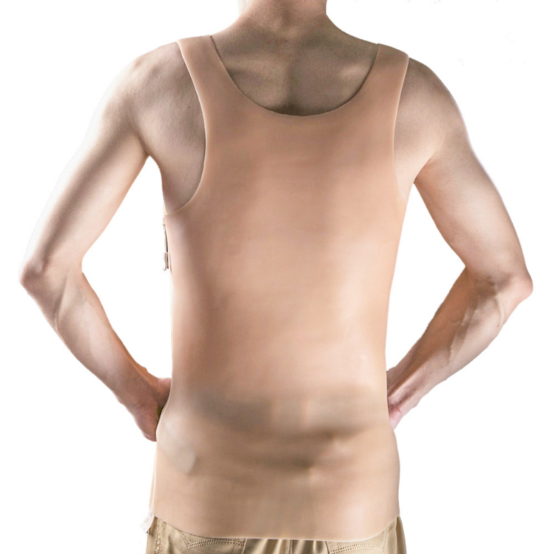 الرجال قطعة كبيرة مشد سيليكون وهمية الصدر العضلات بكتوراليس مثير البطن الاصطناعي محاكاة تأثيري فستان محدد شكل الجسم اللاتكس داخلية