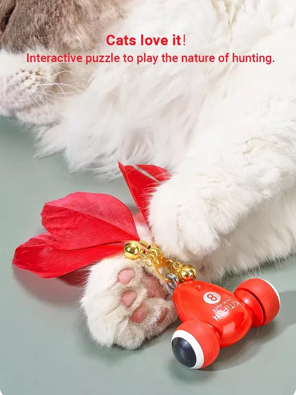 Brinquedo interativo gato inteligente, Goldfish vermelho bens para gatos, Tração em movimento automática, Brinquedos gatinho, Pet Electronics, Peixe robô bonito
