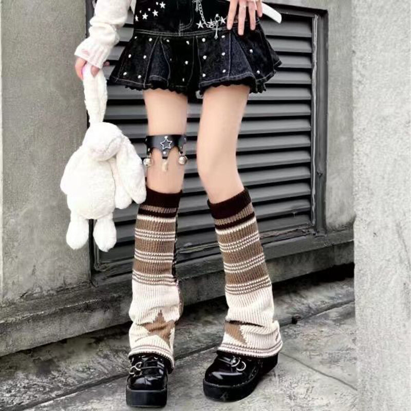 Frauen japanische Lolita süße Beinlinge Mädchen Herbst Winter Punk gestrippt lange Socken Cosplay Leggings Fuß abdeckung Drops hip