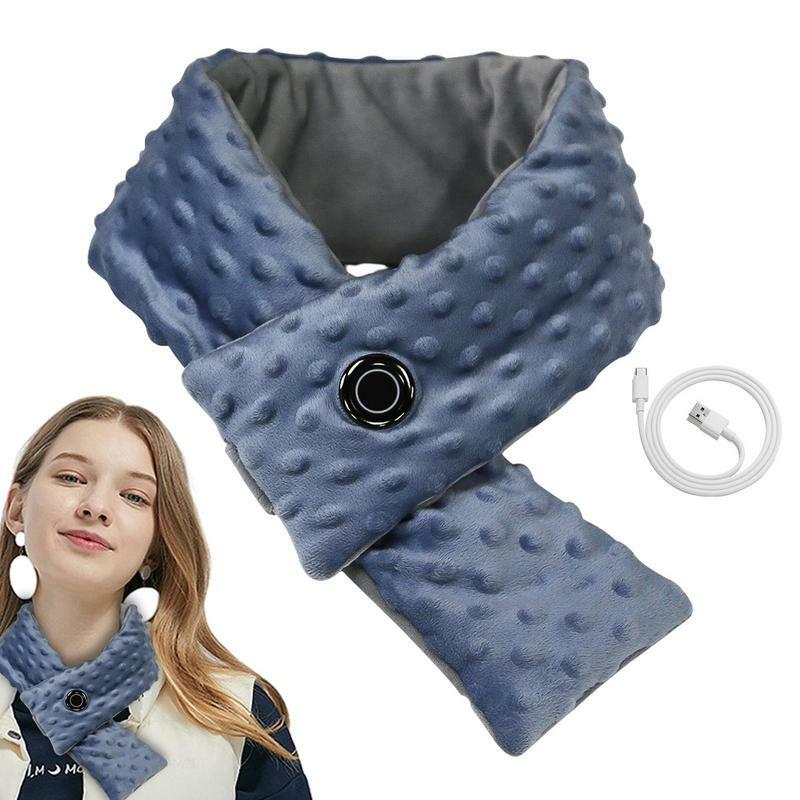 Heated Scarf Electric Heated Neck Wrap Neck Heating Pad USB Rechargeable Neck Warmer Thermal Shawl Neck Brace winter supplies