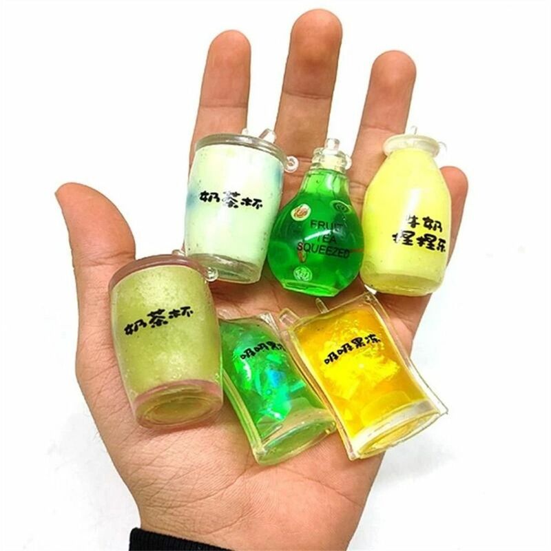 Kawaii 5Cm Mini Fidget Speelgoed Stress Verlichting Zacht Knijpen Speelgoed Melk Thee Cup Sensorisch Speelgoed Hand Knijpen Bal