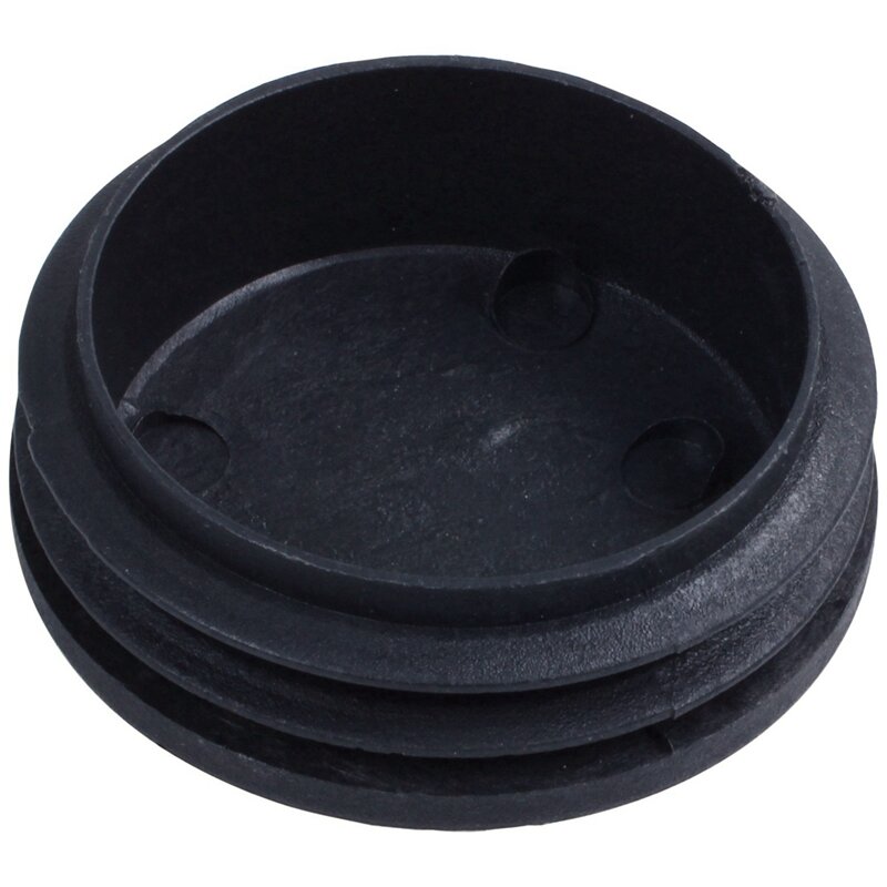 Blanking End Round Tube Inserts Cap Cover 50Mm Dia Black 48 Pcs