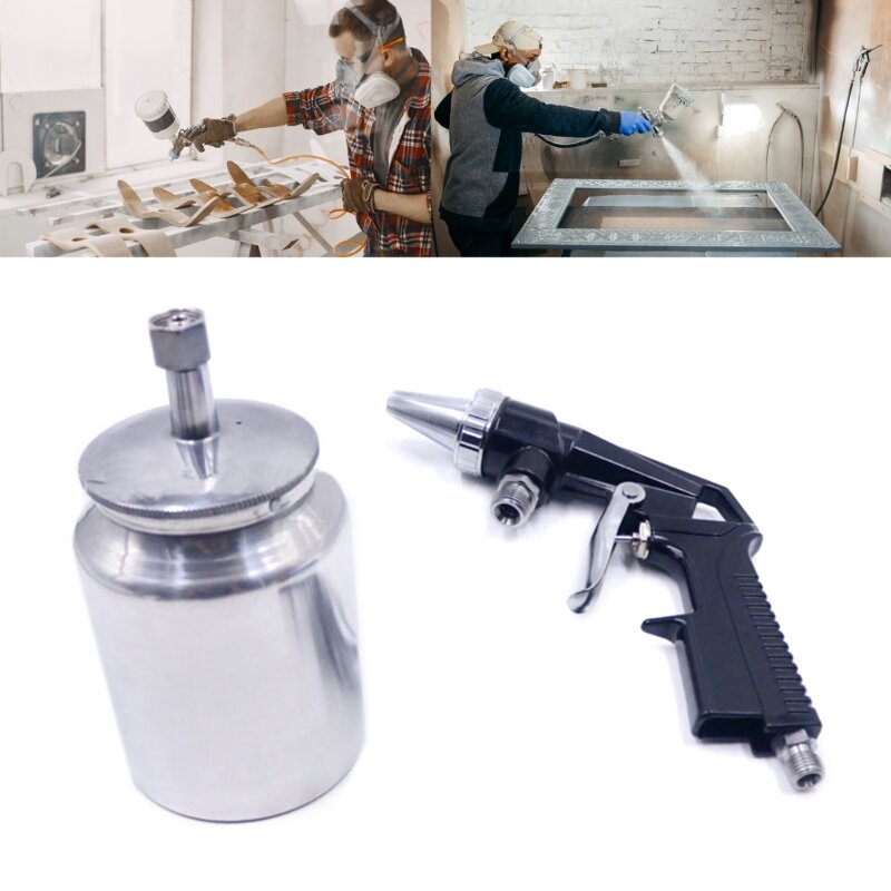 Einstellbare pneumatische Sandstrahlpistolen-Set, tragbare Sandstrahlmaschine, Schwerkraft
