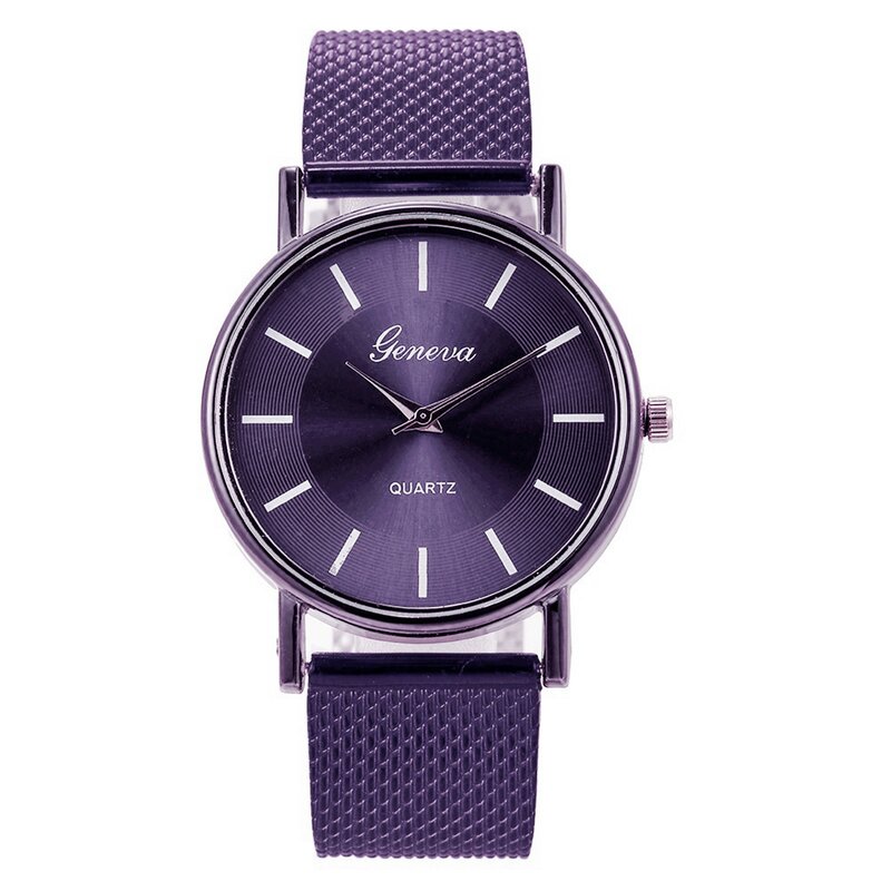 Frauen sehen lila montre femme Mesh Gürtel Mode relojes para mujer Luxus Armbanduhren reloj muje Modedesign