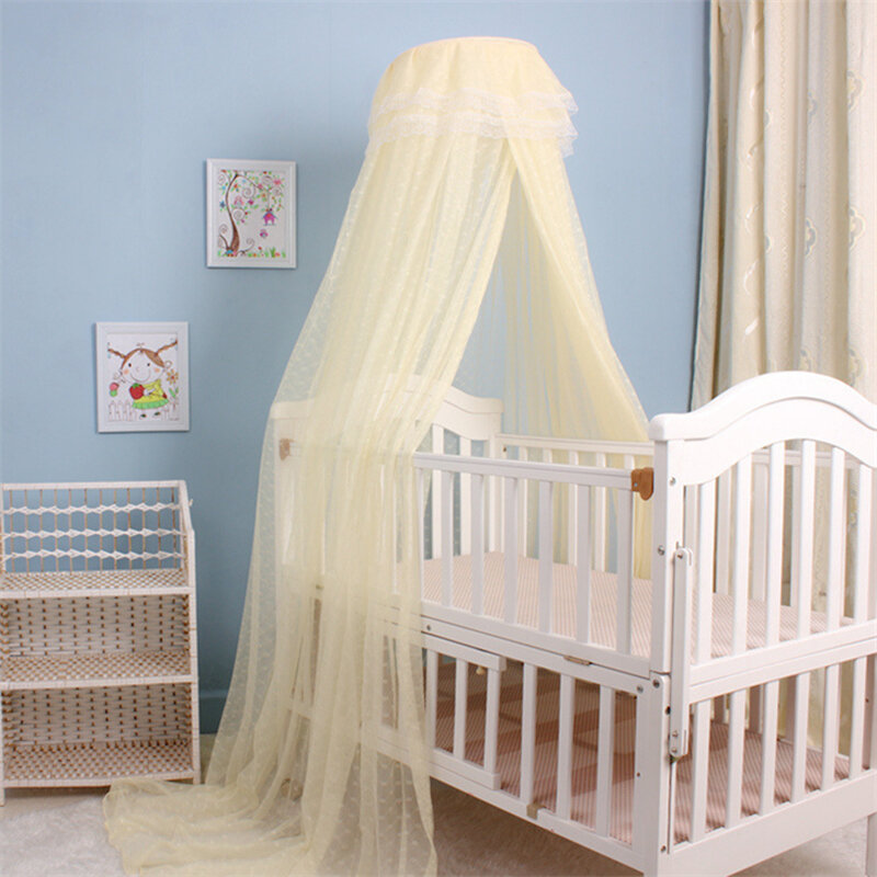 Summer Self-stand Baby Crib Mosquito Net with Holder Dome Bedding Baby Bed Canopy Tent Newborn Infants Kids Bed Curtain Nets