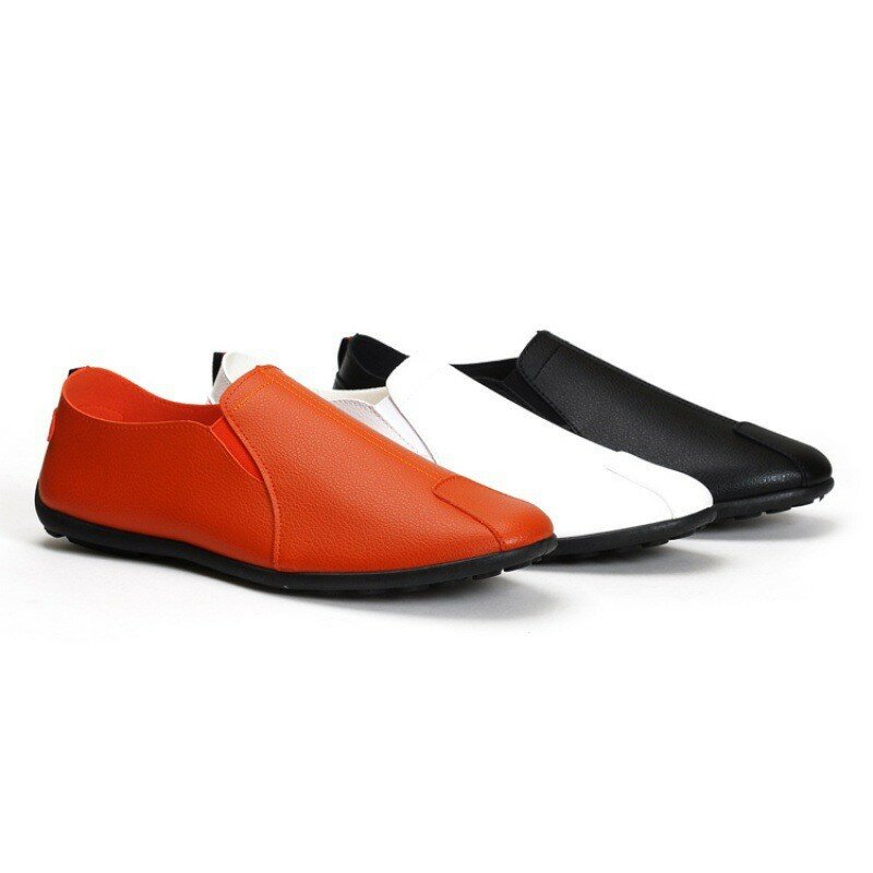 Leather Shoes Men's Shoes 2023 Spring and Autumn Season New Soft Sole Bean Shoes, Casual Shoes, Men's Lazy Shoes, Single Shoes