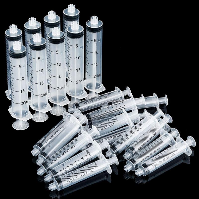 Jeringas Luer Lock de 1/5/10 piezas, 3ml, 5ml, 10ml, 20ml, 30ml, 50ml, 100ml, jeringa de plástico, herramientas de muestra de nutrientes hidropónicos