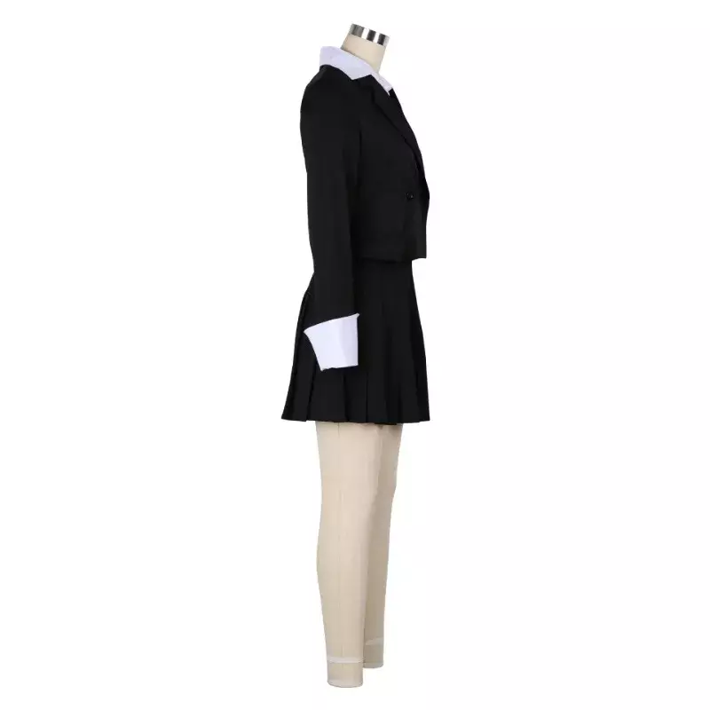 Moda urodzinowa z wycięciem z długim rękawem zapinana marynarka krótki Top Mini plisowana spódnica damska koszula Patchwork pani biurowa dwuczęściowy zestaw