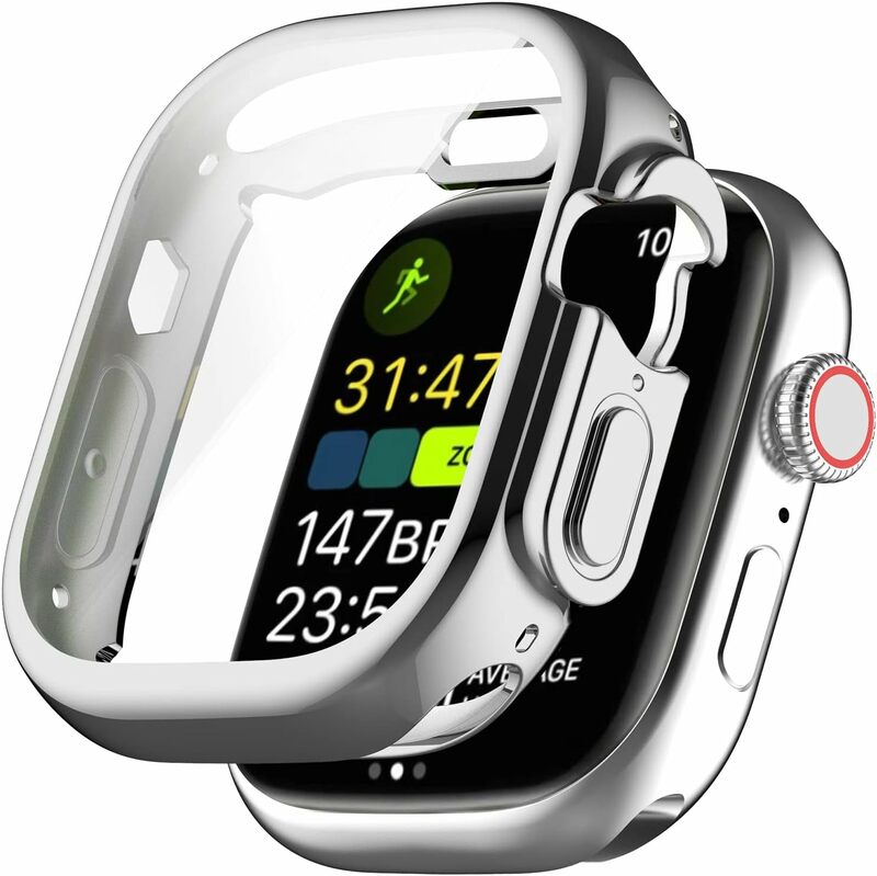 Geeignet für Apple Plating Uhrengehäuse iwatch Ultra Schutzhülle Apple Watch 49mm Gehäuse TPU Komplett paket