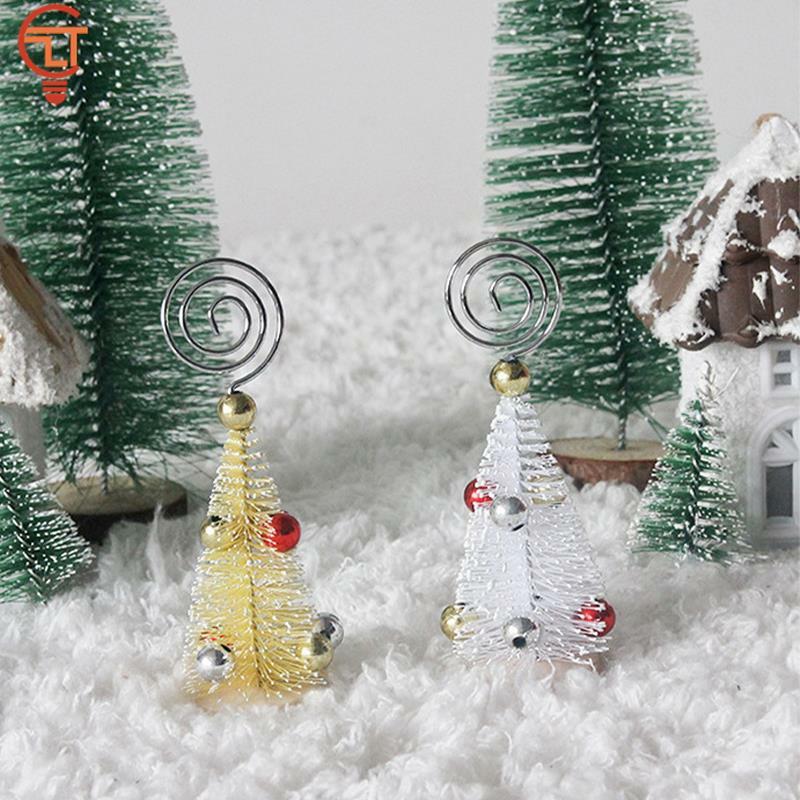 Portatarjetas de hierro y Metal para árbol de Navidad, soporte ligero para tarjetas, decoración de fiesta, 1 piezas