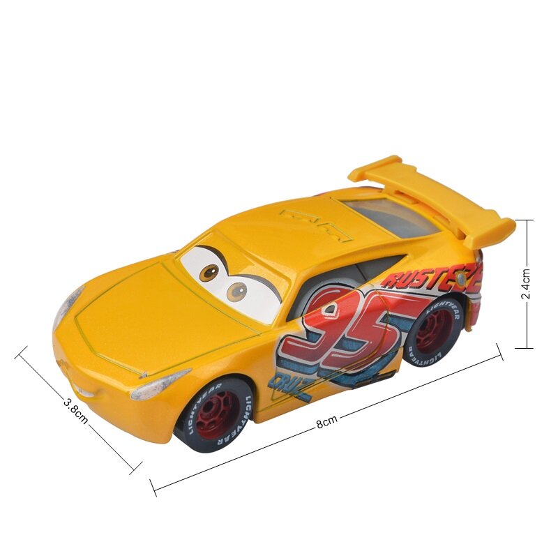 Disney Pixar Cars 3 Lightning Mcqueen Cruz Ramirez 1:55 Diecast Voertuig Metalen Model Auto Speelgoed Voor Jongen Gift