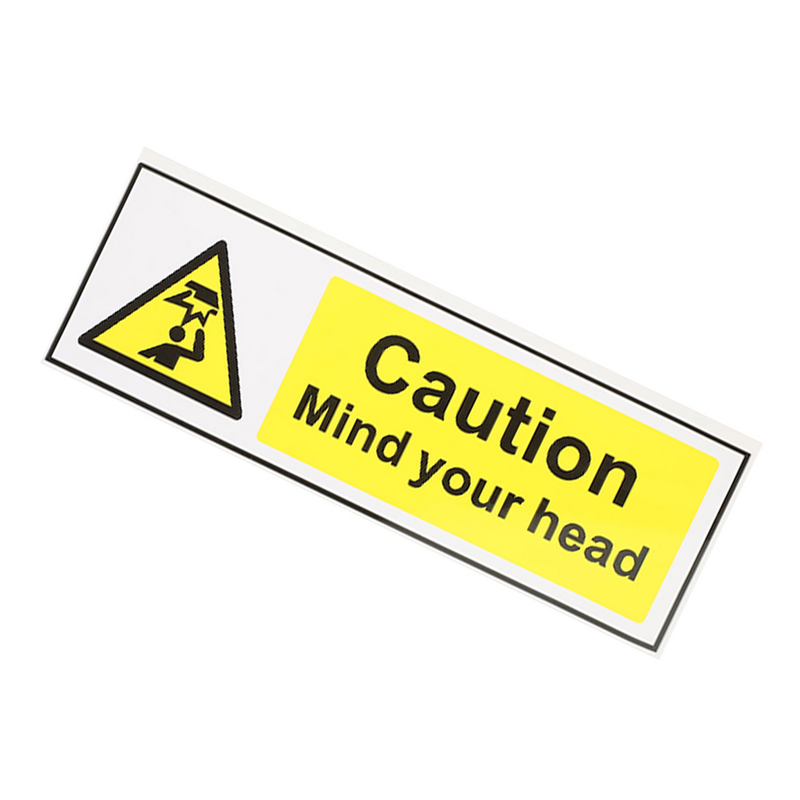 Signage Warning Decal Watch Your Head Caution Wall Decor Label Nail Sticker Waterproof Stickers Ceiling Low Headroom Signs Pvc