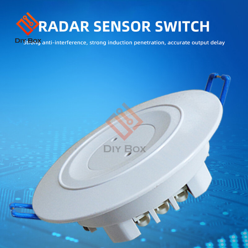 Incorporado Teto Micro-ondas Radar Sensor Switch, PIR Corpo Módulo Sensor de Movimento, AC 110V-240V, 3.7G