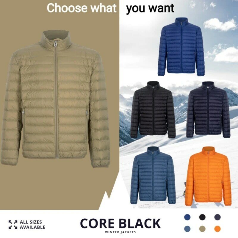 Casaco de inverno ultra leve masculino, jaqueta portátil, resistente à água e ao vento, alta qualidade, qualidade alemã, curto, 2022