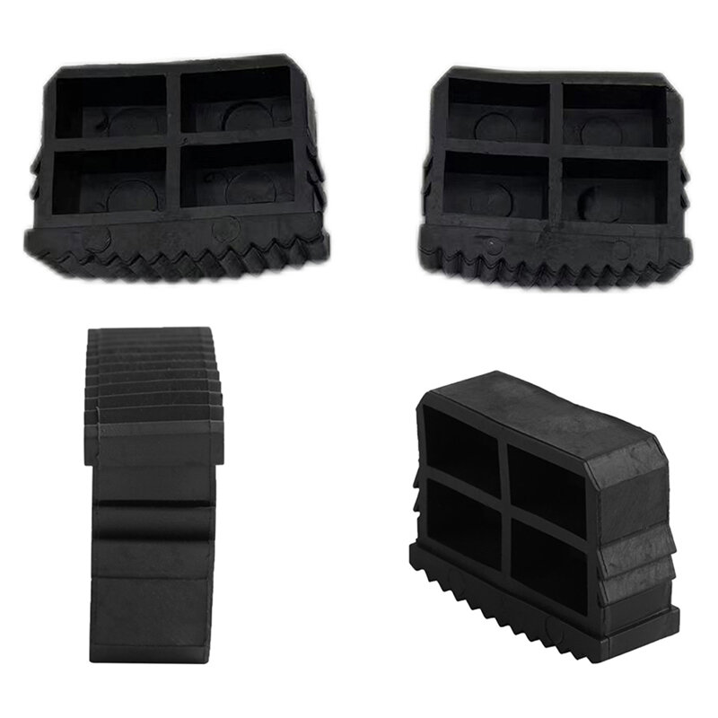 Protector de goma para pies de escalera, almohadilla antideslizante plegable para pies, Protector de agarre, herramientas de repuesto, color negro, 1 piezas